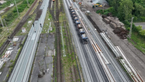 Im Rahmen der Korridorsanierung wurden am Bahnhof Wesel neue Weichen eingebaut. 