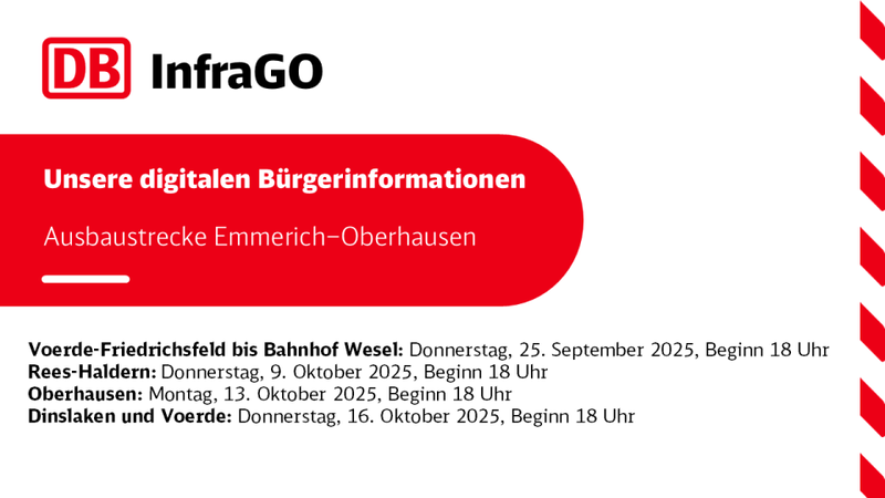 Unsere Termine für die Bürgerinformationsveranstaltungen im Herbst 2025. Unsere Termine für die Bürgerinformationsveranstaltungen im Herbst 2025.